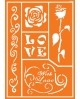 Javana trafaretai A4 (Romantic Rose)