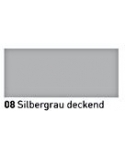 "Vitražiniai" dažai (Transparent Glass Paint) 20ml, Sidabrinė pilka dengianti (Silver Gray opaque)