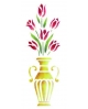Trafaretai 18 x 50cm Tulip vase