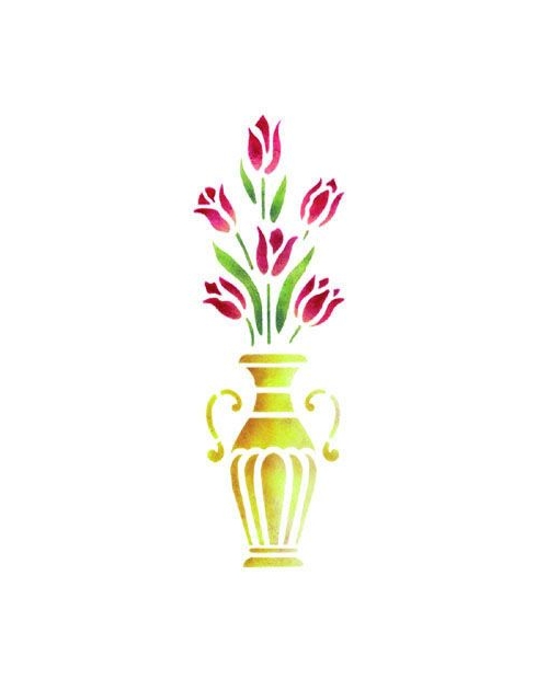 Trafaretas 18 x 50cm Tulpės Vazoje (Tulip vase)