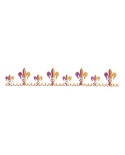 Trafaretas 11 x 70 cm Stilizuotos Lelijos (Lily singns)