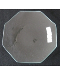 Stiklinė lėkštė (organinis stiklas), aštuonkampė 15cm